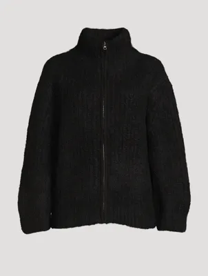 The Rib Alpaca-Blend Sweater Jacket