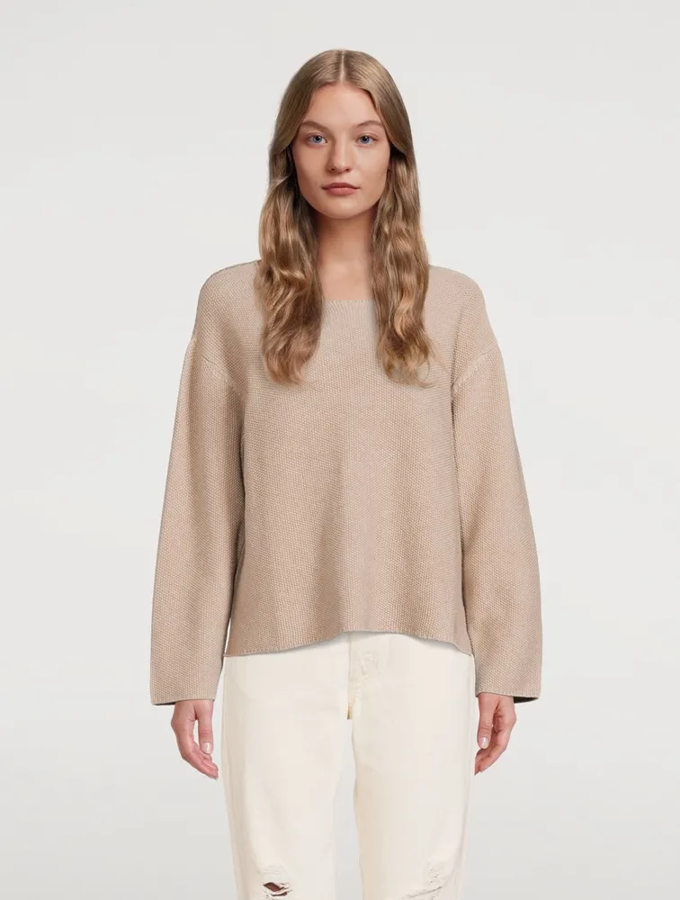 Coastal Cotton Crewneck Sweater
