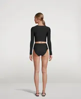The High Waist Silhouette Belted Bikini Bottom