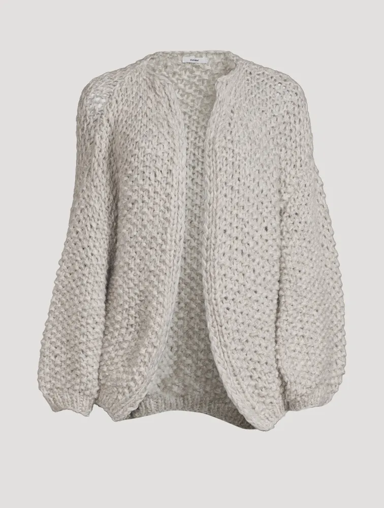 Pearl Pattern Alpaca-Blend Cardigan