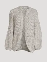 Pearl Pattern Alpaca-Blend Cardigan