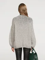 Pearl Pattern Alpaca-Blend Cardigan