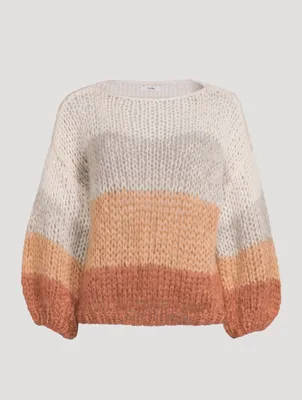 Big Colourblock Mohair Sweater