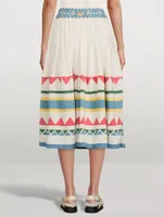 Roma Organic Linen Midi Skirt