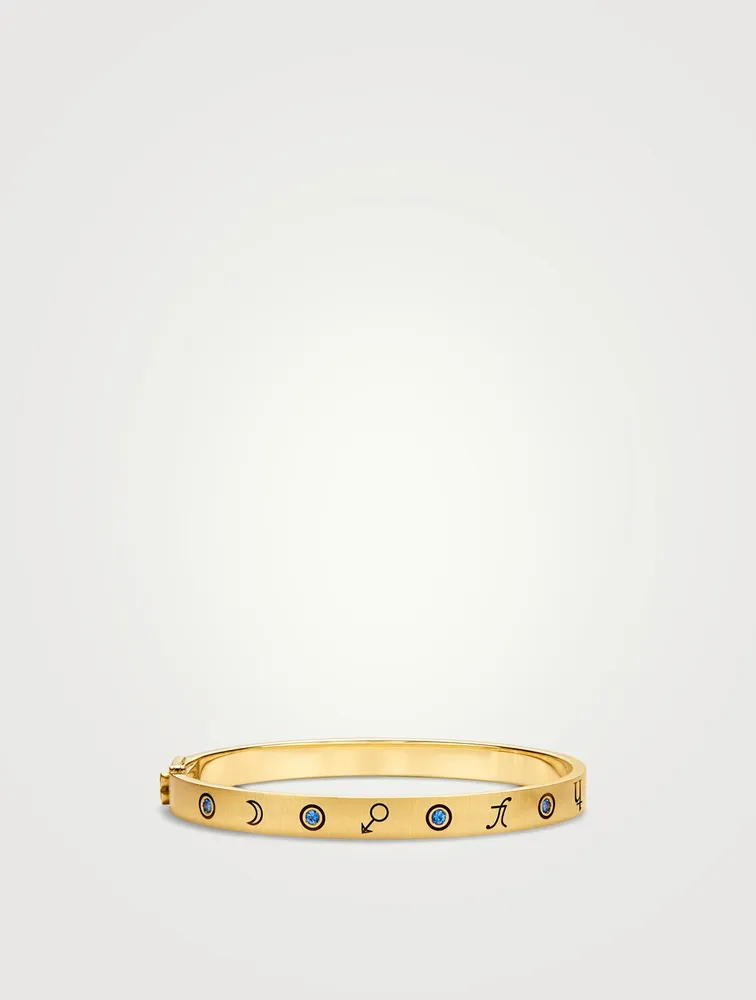 18K Gold Astrid Bracelet With Blue Sapphire And Diamonds