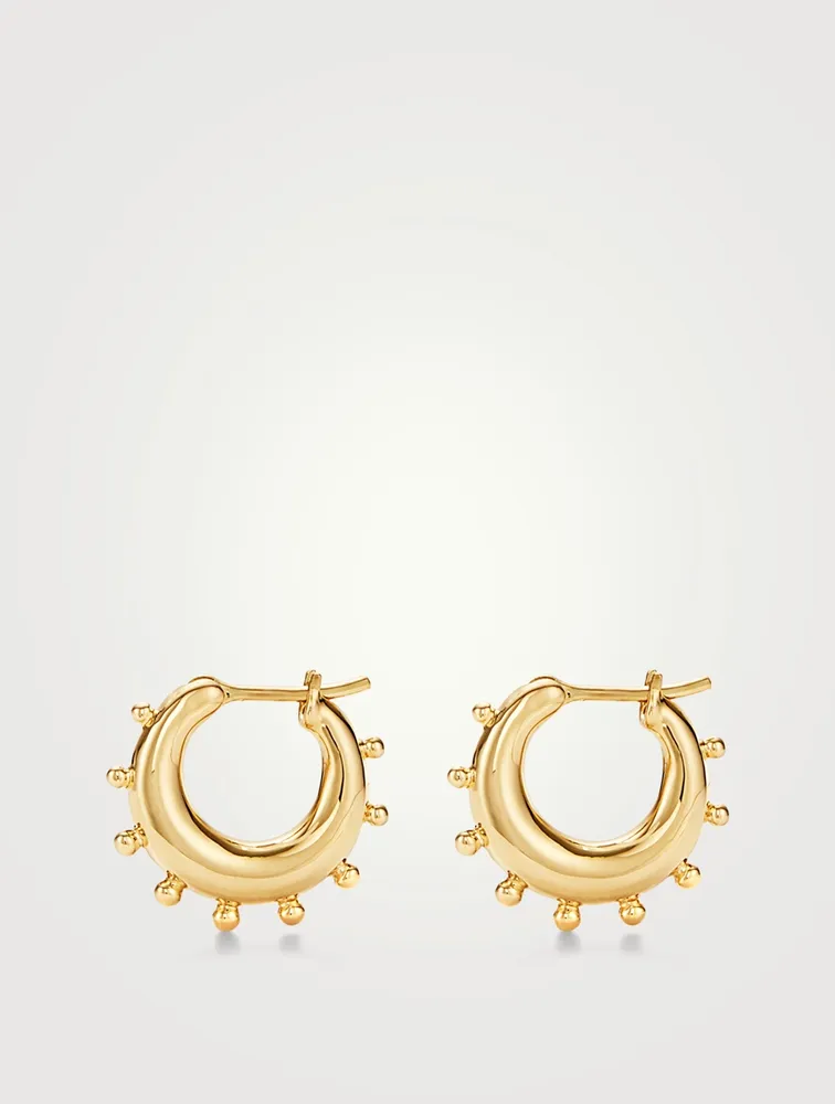18K Gold Yoga Hoop Earrings