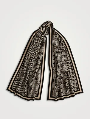 Wool Monogram Scarf