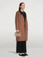 Wool And Cashmere Two-Tone Anagram Coat