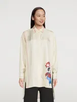 Puppy Oversize Shirt Silk