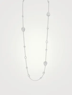 Serpent Bohème 18K White Gold Necklace With Diamonds