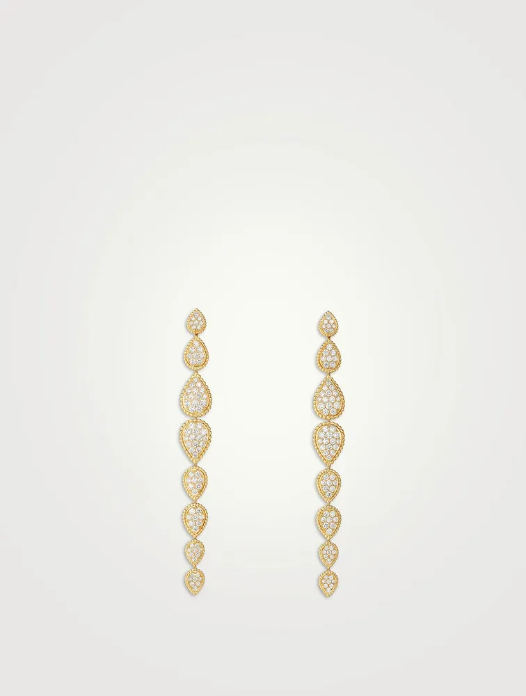 Serpent Bohème 18K Gold Pendant Earrings With Diamonds