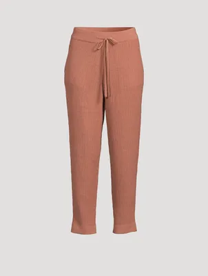 Alpaca Ribbed Track Pants