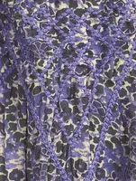 Iris Puff-Sleeve Dress Floral Print