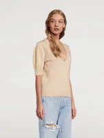 Mathis Wool And Cotton Short-Sleeve Sweater