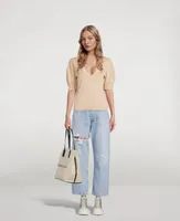 Mathis Wool And Cotton Short-Sleeve Sweater