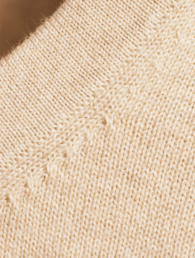 Mathis Wool And Cotton Short-Sleeve Sweater