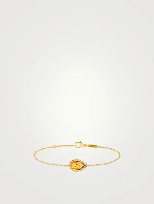 Small Serpent Bohème Gold Bracelet With Citrine