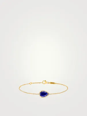 Small Serpent Bohème Gold Bracelet With Lapis Lazuli