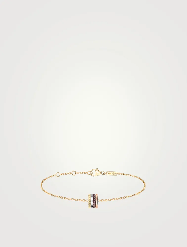 Quatre Classique Gold Bracelet With PVD And Diamonds