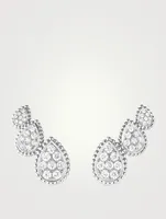 Serpent Bohème Three Motif White Gold Stud Earrings With Diamonds