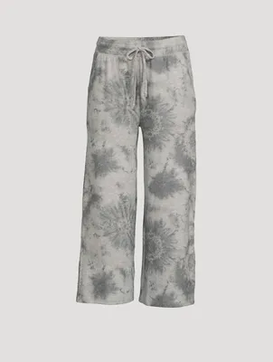 Wide-Leg Cropped Sweatpants