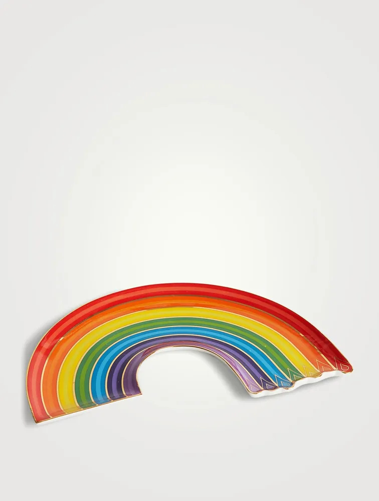Dripping Rainbow Porcelain Trinket Tray