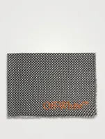 Wool And Silk Scarf In Pied De Poule Print