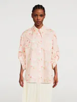 Signature Sleeve Cotton Boy Shirt Floral Print