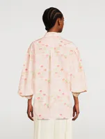 Signature Sleeve Cotton Boy Shirt Floral Print