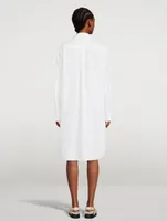 Oversized Midi Shirt Dress With Button Placket Detail