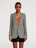 Virgin Wool Blazer Check Print