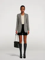 Pleated Velvet Shorts