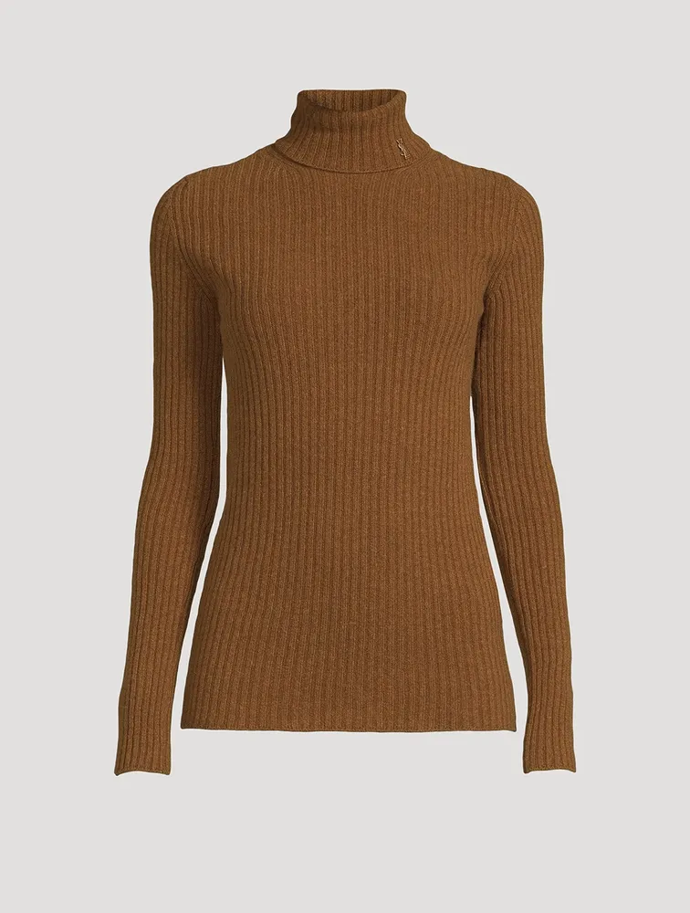 Ribbed Wool And Cashmere Turtleneck Sweater