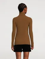 Ribbed Wool And Cashmere Turtleneck Sweater