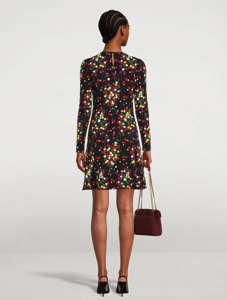 Flared Dress Confetti Print