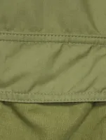 Cotton-Blend Belted Shorts