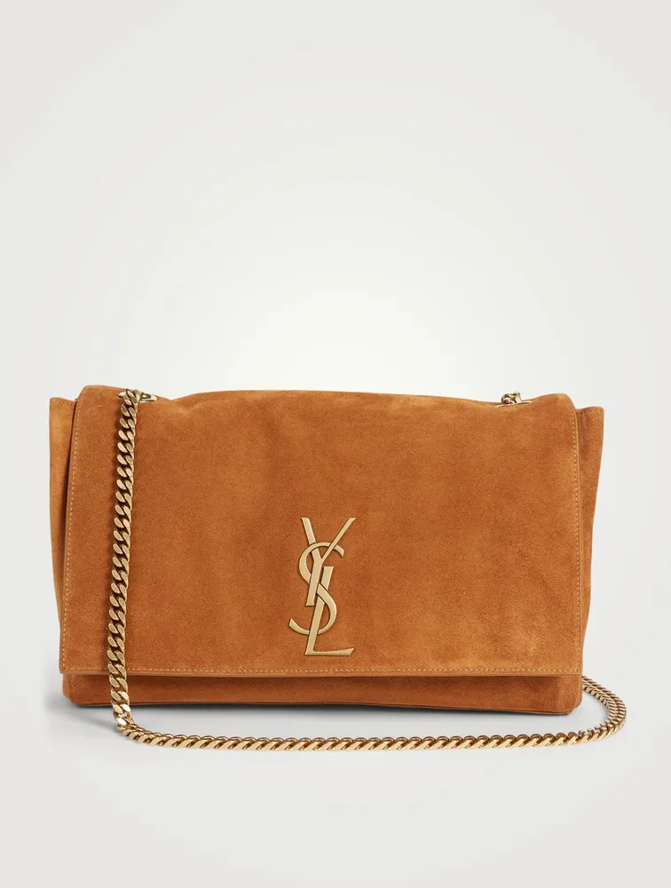 Kate small reversible suede and leather shoulder bag