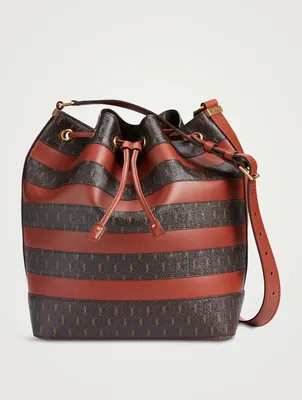 Le Monogramme Leather And Canvas Bucket Bag