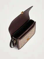 Medium Solferino YSL Monogram Tweed Crossbody Bag