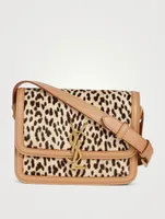 Small Solferino YSL Monogram Leather Crossbody Bag In Leopard Print