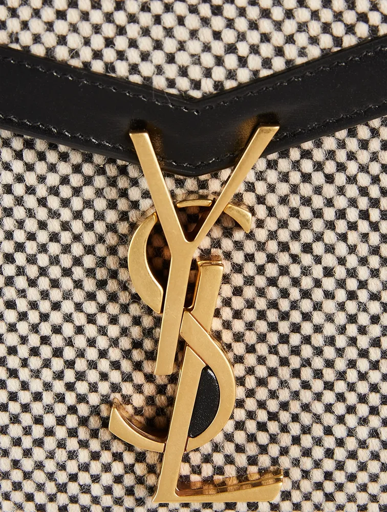 Cassandra YSL Monogram Tweed Chain Wallet