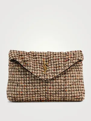 Lou Puffer Tweed Clutch