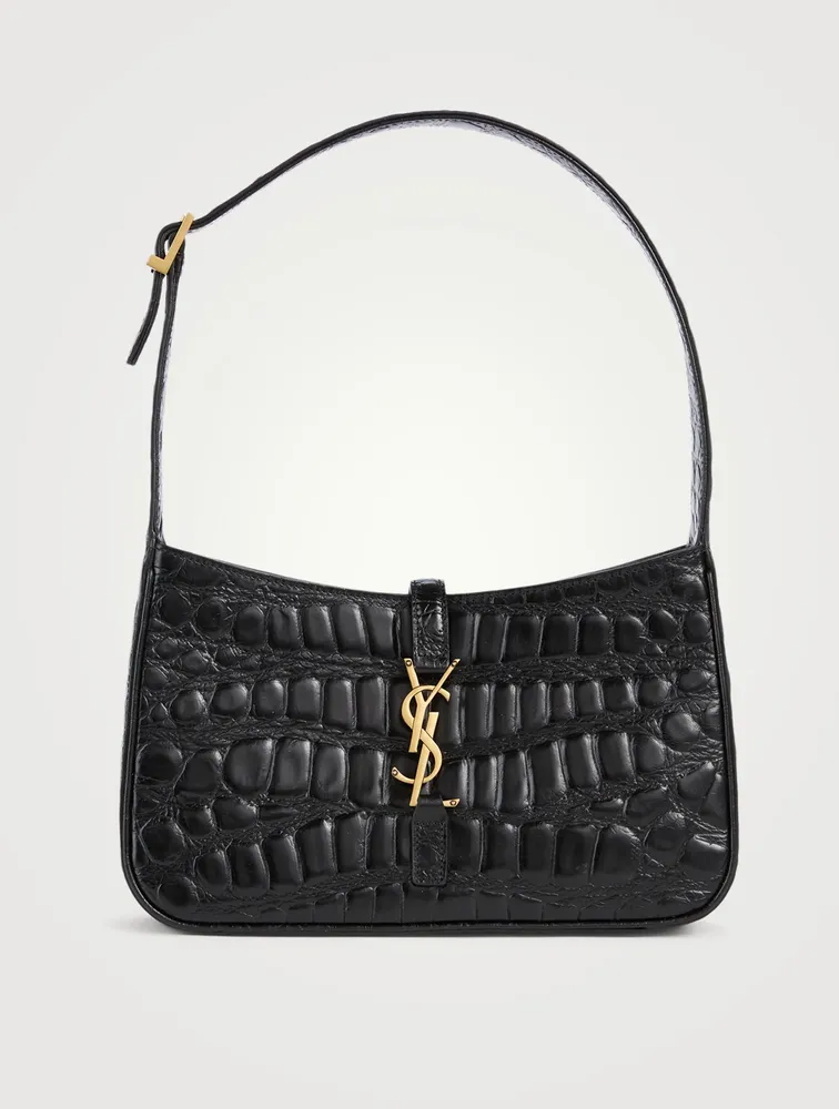 Le 5 À 7 Croc-Embossed Leather Shoulder Bag