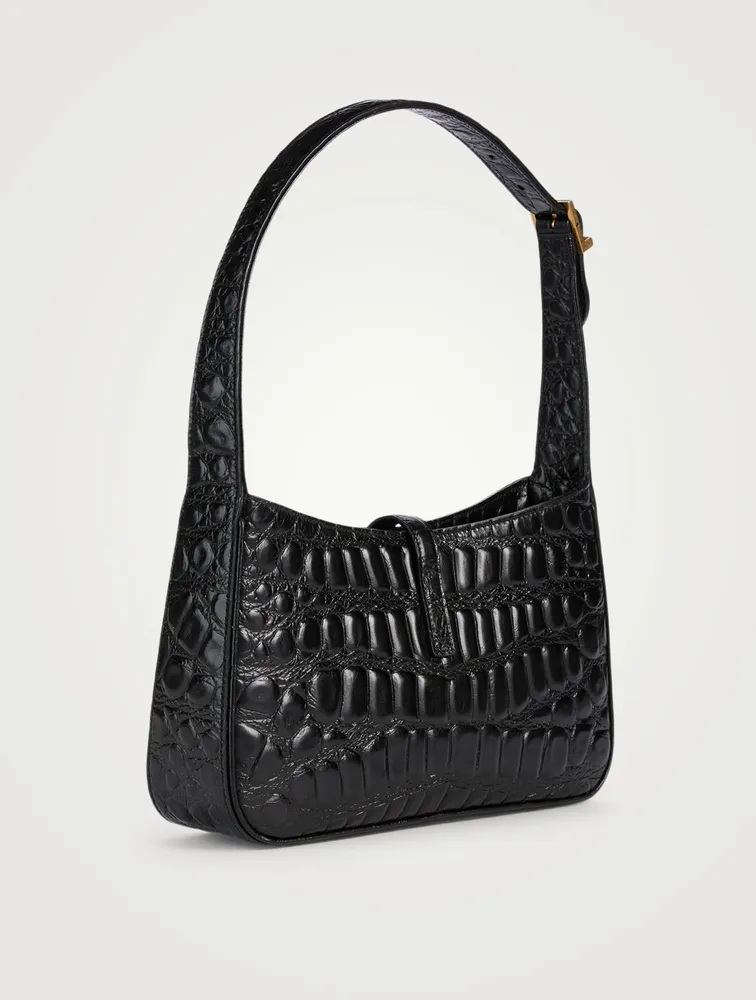 Le 5 À 7 Croc-Embossed Leather Shoulder Bag