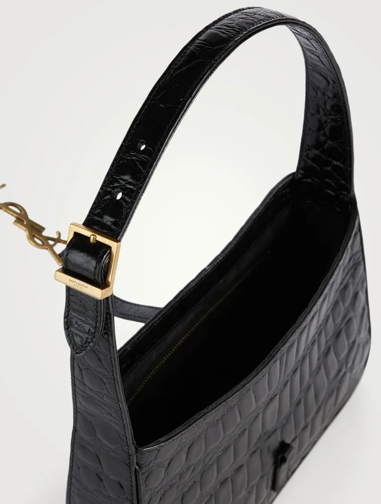 Le 5 À 7 Croc-Embossed Leather Shoulder Bag