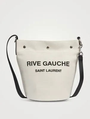 Rive Gauche Linen Bucket Bag