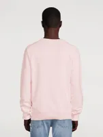 Cotton Sweatshirt With Foil Logo