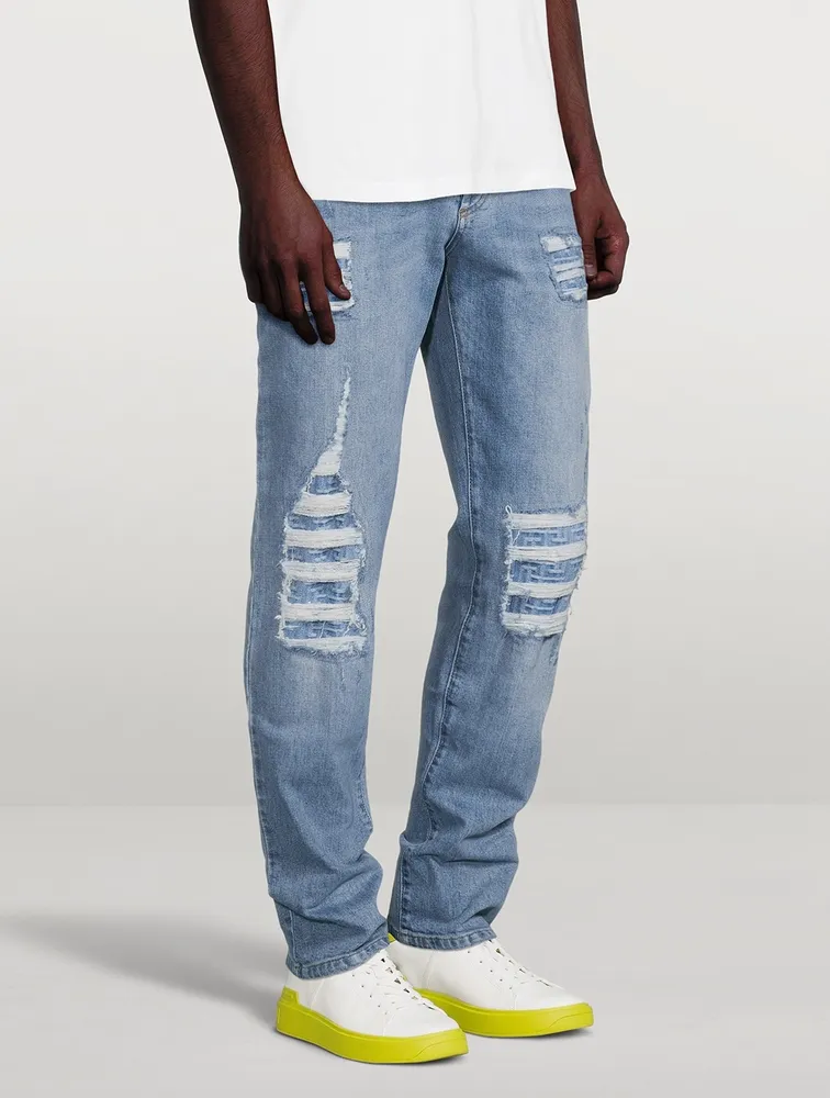 Slim-Fit Ripped Jeans