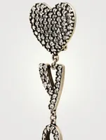 Opyum YSL Heart Earrings With Crystals