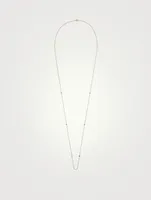 Six Diamond Bezel 10K Gold Chain Necklace